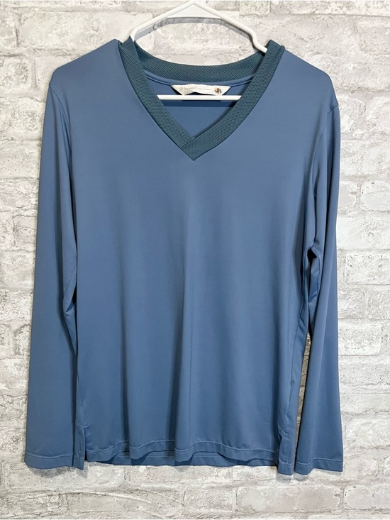 Invel Tops - INVEL brand Woman’s V-neck long sleeve Bioceramics Mid Blue color Size Medium